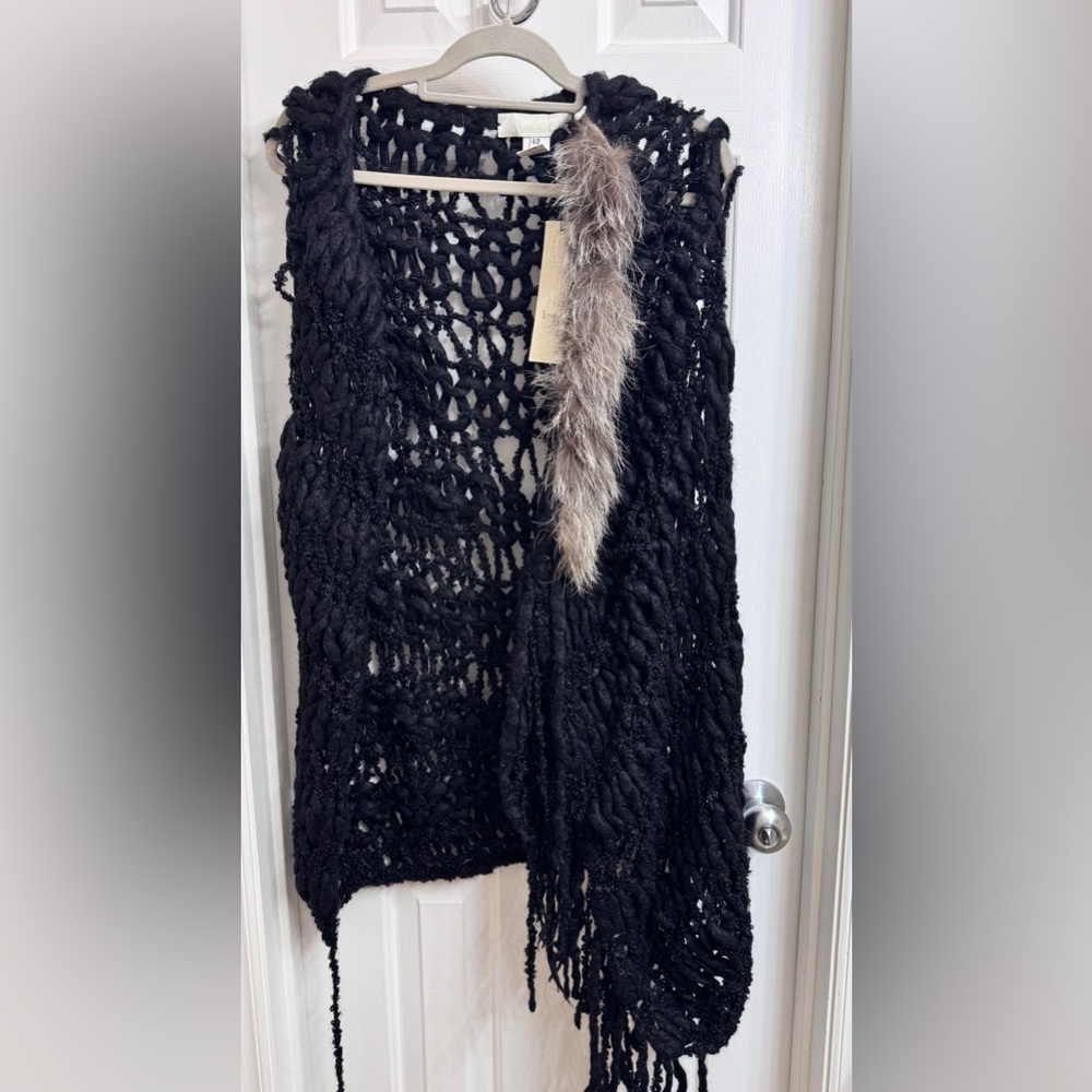 AVIU Long Knitted Vest in Mohair, Wool and Cashmere, Size 42, New with Tags! - Picture 2 of 16